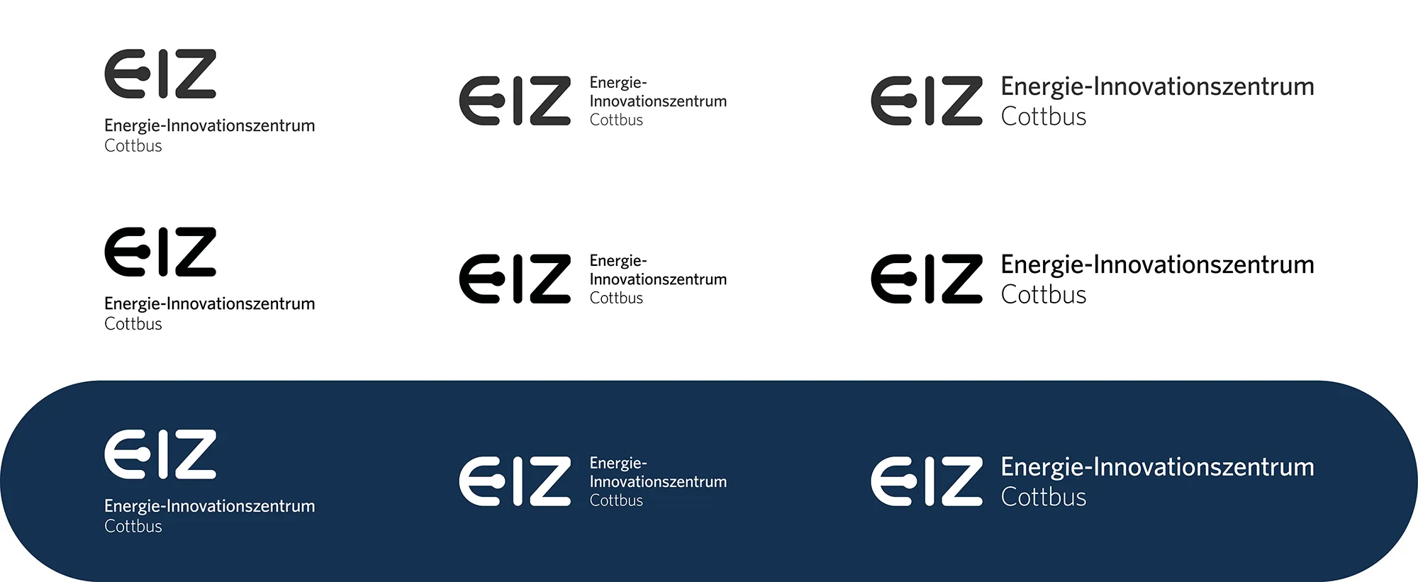 Darstellung der Logovarianten des EIZ